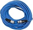 SEISMIC AUDIO - SAXLX-100 - 100' Blue XLR Male to XLR Female Microphone Cable - Balanced - 100 Foot Patch Cord