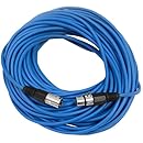 SEISMIC AUDIO - SAXLX-100 - 100' Blue XLR Male to XLR Female Microphone Cable - Balanced - 100 Foot Patch Cord