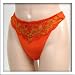  : Venus 2 Pack Orange Sexy Floral Thong Panty #8060 sz S