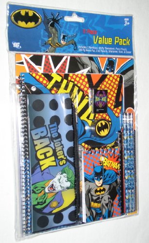  Batman 11 pc Value Set - School Supply - Stationery Set