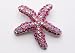 Hot Neon Fuchsia Pink Crystal Rhinestone Ocean Star Beach Starfish Pin Brooch