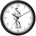 Statue of David by Michelangelo Wall Clock by WatchBuddy Timepieces (Black Frame)