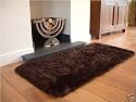 Brown Deep Soft Pile Faux Fur Sheepskin Rug Size 150 x 240 cm ( 5ft x 8ft )
