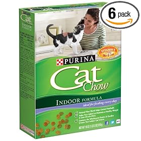 Purina Pet Care Cat Chow Indoor, 18-Ounce Boxes (Pack of 6)