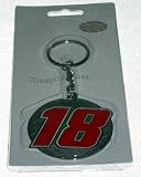  : NASCAR KYLE BUSCH #18 DIAMOND PLATE METAL KEYCHAIN