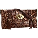 Melie Bianco Deva Leopard Convertible Clutch