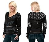 Chicago White Sox Women's Deep V-Neck Fleece Hoodie Pullover - by Alyssa Milano