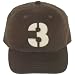 number 3 baseball cap