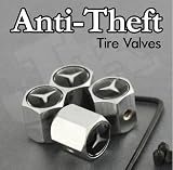 Mercedes Benz Logo Anti-Theft Tire Valve Caps