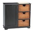Kitchen Storage Table - Distressed Black