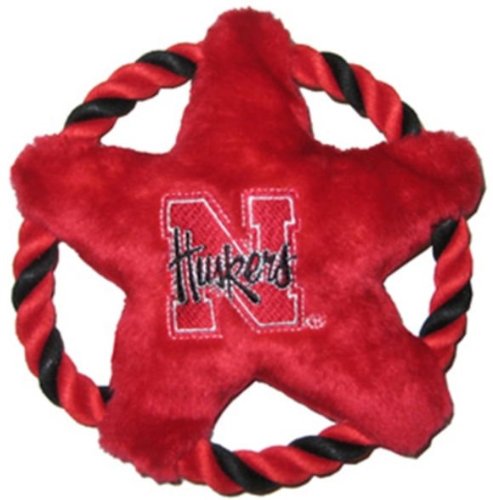 Image of DoggieNation 312481 One Size Nebraska Huskers Rope Disk Dog Toy