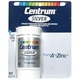 Centrum Silver Multivitamin/Multimineral Supplement Tablets for Adults 50+, 100-Count Bottles (Pack of 2)