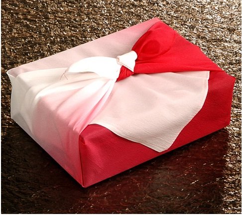 [LL/35inc] FUROSHIKI - Japanese Traditional Wrapping Cloth (Red/gradation)