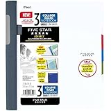 Five Star Advance Spiral Notebook-Standard Size, 3-Subject, 150 College-Ruled Sheets, 11 x 8.5 Inch Sheet Size, White (73142)