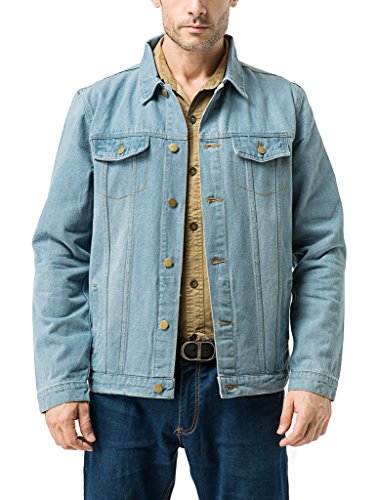 ZSHOW Men's Casual Denim Jacket Slim Jeans Jacket