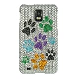 Rainbow Paw Bling Hard Case Snap On Faceplate Cover For Samsung Infuse 4G