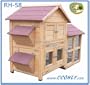 RH-58 2 Story W/Run Rabbit Hutch with Storage for Hay / Straw