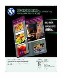 HP Tri-fold Brochure Paper, Glossy (100 Sheets, 8.5 x 11 Inches)
