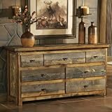 Mountain Woods Furniture Wyoming Collection 7-Drawer 72" Dresser