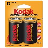 Kodak Kehdd2 extra Heavy-Duty Batteries (D Type, 2 Pk)