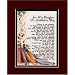 "For My Daughter on Graduation Day" Touching 8x10 Poem, Double-matted in Burgundy Over Green and Enhanced with Watercolor Graphics.