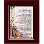 "For My Daughter on Graduation Day" Touching 8x10 Poem, Double-matted in Burgundy Over Green and Enhanced with Watercolor Graphics.