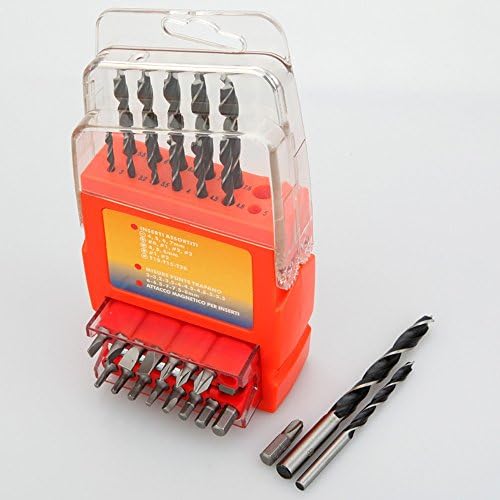 Coolshare 30pc Quick Change Titanium Coatng Drill Bit Heavy Duty w/ Tool Case Set