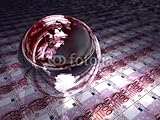 IMAGE OF Wallmonkeys Peel and Stick Wall Decals - Mirrored Globe on Piles of Euros - 48