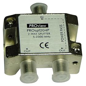 ViewPlus 2 Way Tv and Satellite Splitter VIESLP204