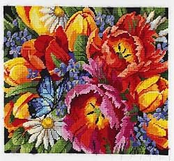 Janlynn Spring Favorites Needlepoint Kit-14 Inch X12 Inch