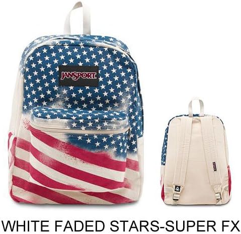 JanSport Backpack Multi Tone SUPERBREAK, SUPER FX, California Bear Various Style! Bag_Style: WHITE FADED STARS SUPER FX