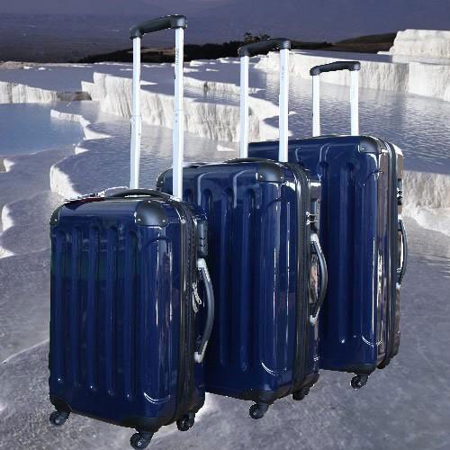 Koffer Kofferset Reisekoffer Hartschale BLAU neu Set POLYCARBON ABS-PC ROLLEN