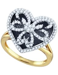 0.57CTW DIAMOND LADIES HEART RING