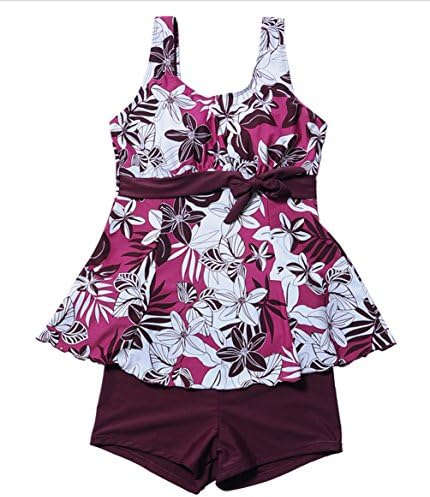 Tgmgm_yyk006 Women's Two-piece Conservative Tankini Swimsuits for Women Halter Shaping Body Swimsuits for Women Plus Size (4XL, Color-1)