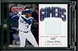 2002 Donruss Originals Gamers Vernon Wells Game Worn Jersey #ed/500 Toronto Blue Jays Baseball Card - Mint Condition - In Protective Screwdown Case!