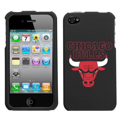 iPhone 4 Chicago Bulls Black Superior Snap on Hard Cover