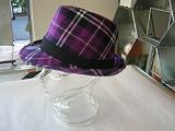 中折れHat　Tartan check Purple
