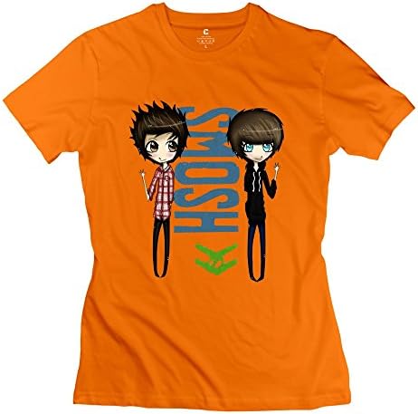 Women's Smosh Anthony And Ian Short Sleeve Tee Shirts Orange XXL