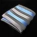 Shlax&Wing Stripes Blue Grey Handkerchieves Mens Neckties Hanky Pocket Square