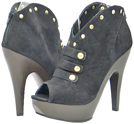 Qupid Impress-129X Black Women Ankle Boots, 7.5 M US On Sale