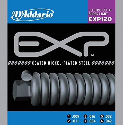 D'Addario EXP120 Coated Electric Guitar Strings Super Light .009 - .042