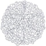 Bridal Wedding Brooch Pins Silver Flower Swarovski Crystal Pin Brooch and Pendant