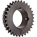 Martin Roller Chain Sprocket, Taper Bushed, Type B Hub, Double Strand, 50 Chain Size, For 2517 Bushing, 0.625" Pitch, 30 Teeth, 2.5" Max Bore Dia., 6.321" OD, 5.28125" Hub Dia., 1.045" Width