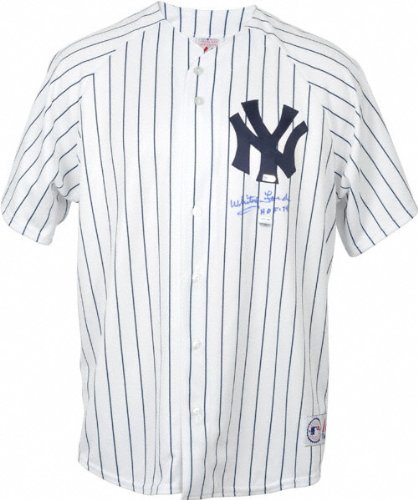 White Ford Autographed Jersey | Details: New York Yankees, Majestic Pinstripe, Hall of Fame 1974 Inscription
