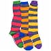 Women's Three Piece Complementary Wide Striped Missmatched Knee High Socks by LittleM...