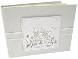 from White Cotton Cards Babys First Photos White Pram Small Photo Album (Model PW1S)