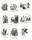 Legal Studies (set of nine) Finest LAMINATED Print Honore Daumier 25x36