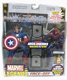 Marvel Legends Face-Off Unmasked Captain America with Regular Red Skull Action Figure Set