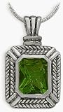 Sterling Silver Peridot Pendant