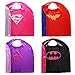 Sepco Superhero Costumes Girl Cape and Mask with Glow Bracelets and HeadBand